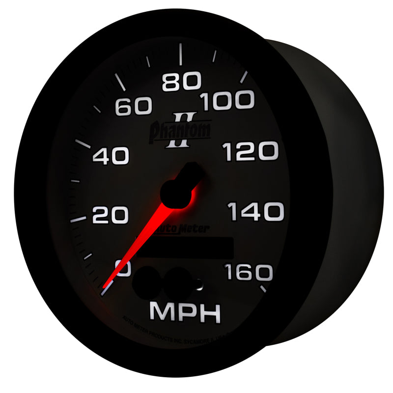 Autometer Phantom II 5in 0-140MPH In-Dash Electronic GPS Programmable Speedometer 7581