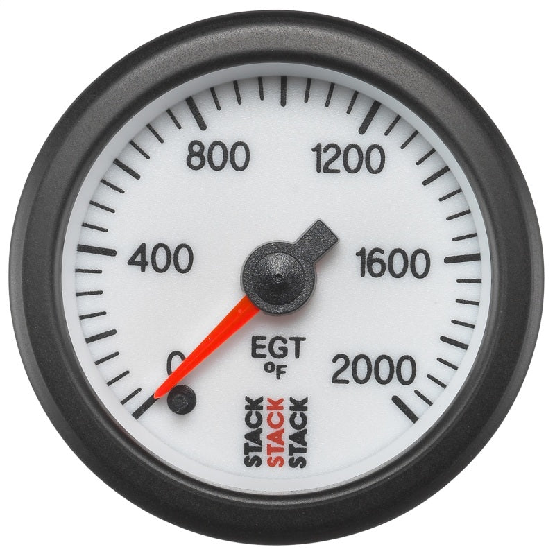 Autometer Stack 52mm 0-2000 Deg F Pro Stepper Motor Exhaust Gas Temp Gauge - White ST3364