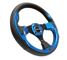 Load image into Gallery viewer, NRG Reinforced Sport Steering Wheel 320mm Blue Trim - eliteracefab.com