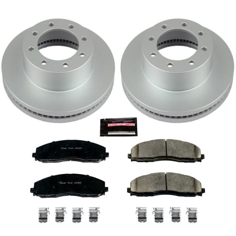 Power Stop 13-19 Ford F-250 Super Duty Front Z17 Evolution Geomet Coated Brake Kit - eliteracefab.com