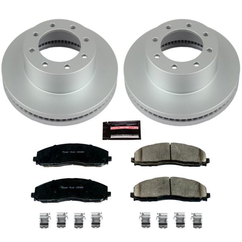 Power Stop 13-19 Ford F-250 Super Duty Front Z17 Evolution Geomet Coated Brake Kit - eliteracefab.com