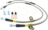 STOPTECH 07-13 CHEVY/GMC SURBURBAN/SIERRA/YUKON DENALI XL STAINLESS STEEL FRONT BRAKE LINE KIT, 950.66005