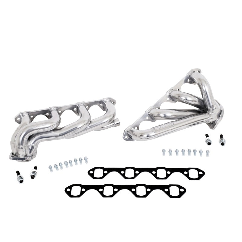 BBK 87-95 Ford F150 Truck 5.8 351 Shorty Unequal Length Exhaust Headers - 1-5/8 Silver Ceramic BBK