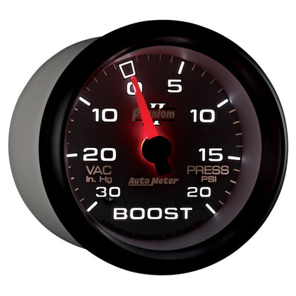AutoMeter Gauge Vac/Boost 2-5/8in. 30Inhg-20PSI Mechanical Phantom II 7801