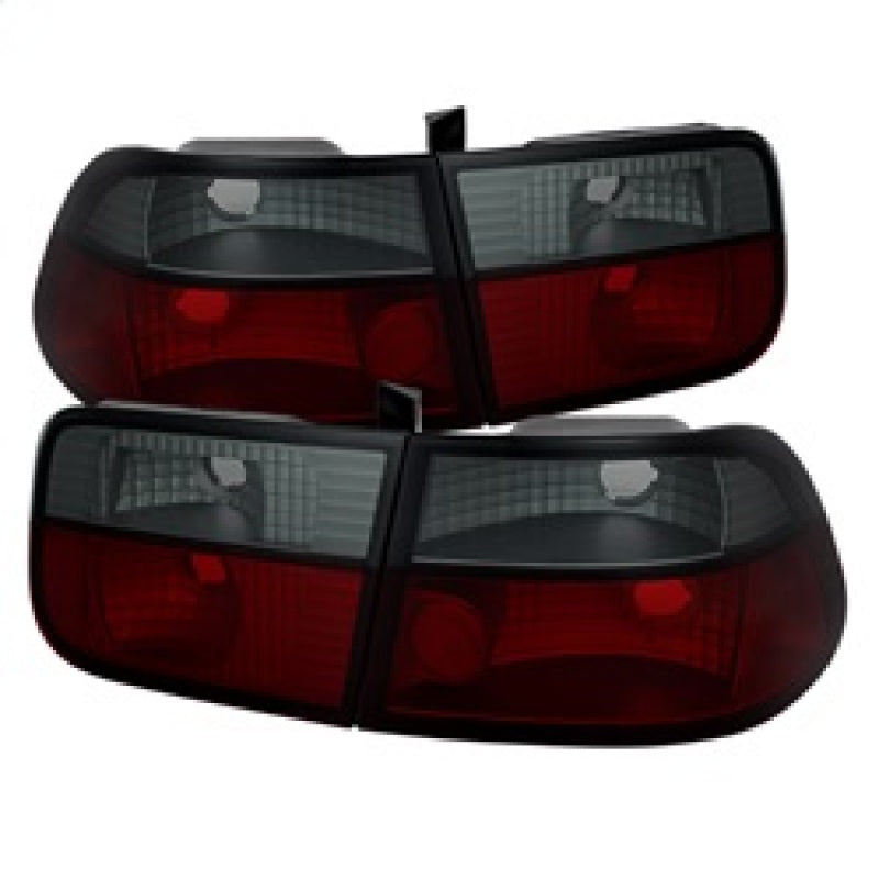 Spyder Honda Civic 96-00 2Dr Crystal Tail Lights Red Smoke ALT-YD-HC96-2D-CRY-RS - eliteracefab.com