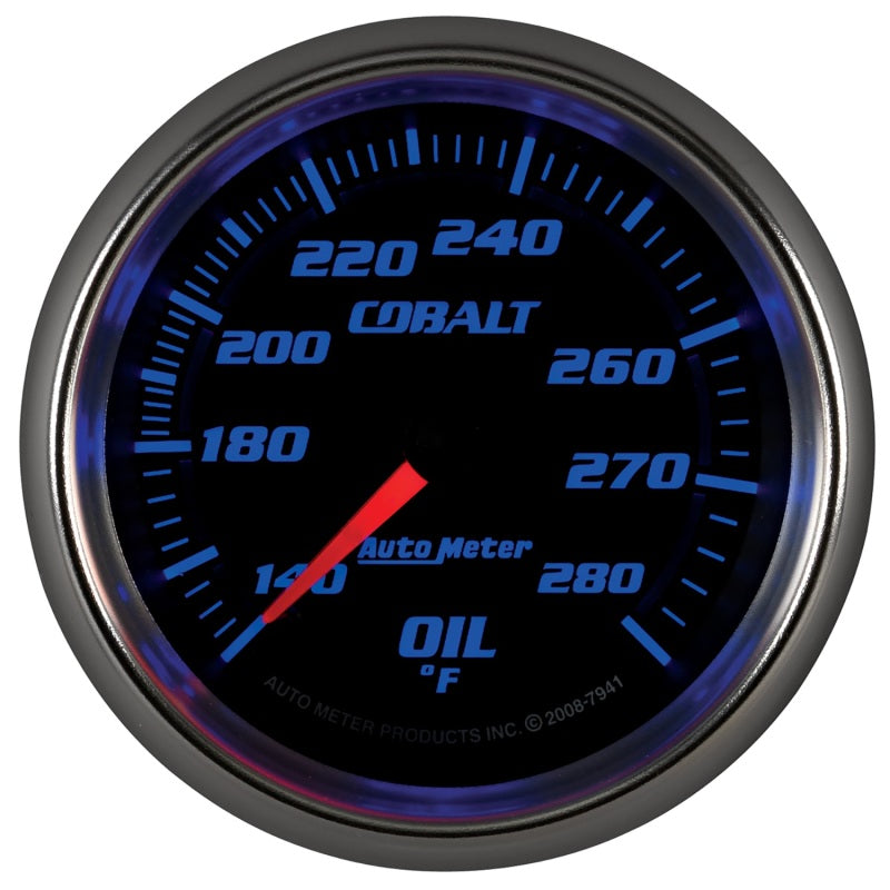 Autometer Cobalt 66.7mm 140-280 Degree F Mechanical Oil Temperature Gauge 7941