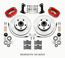 Load image into Gallery viewer, Wilwood Forged Dynalite-M Front Kit 11.00in 1 PC Rotor&amp;Hub Red 67-69 Camaro 64-72 Nova Chevelle - eliteracefab.com