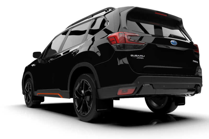 Rally Armor UR Mudflaps Black Urethane Grey Logo 2019-2021 Forester - eliteracefab.com
