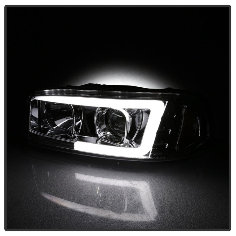 Spyder GMC Sierra 1500/2500/3500 99-06 V2 Projector Headlights - DRL - Chrome PRO-YD-CDE00V2-LB-C - eliteracefab.com