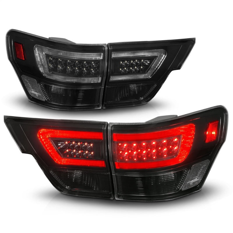 ANZO JEEP GRAND CHEROKEE 11-13 LED LIGHT BAR TAIL LIGHTS 4PCS BLACK SMOKE LENS - 311440