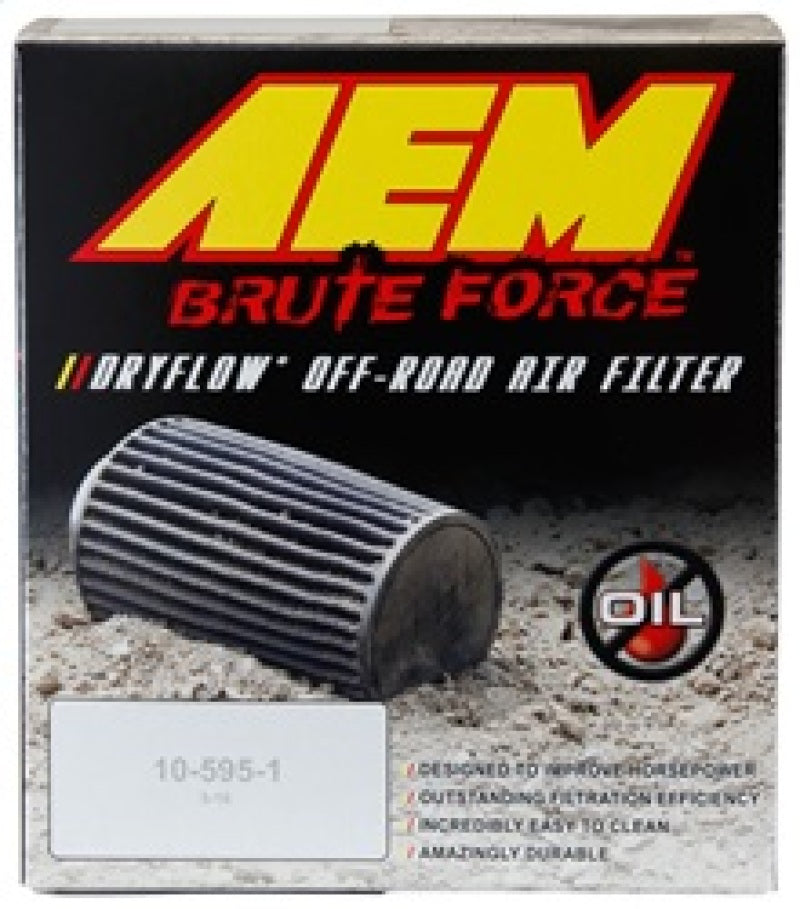 AEM Dryflow 3.25in. X 5in. Round Tapered Air Filter - eliteracefab.com