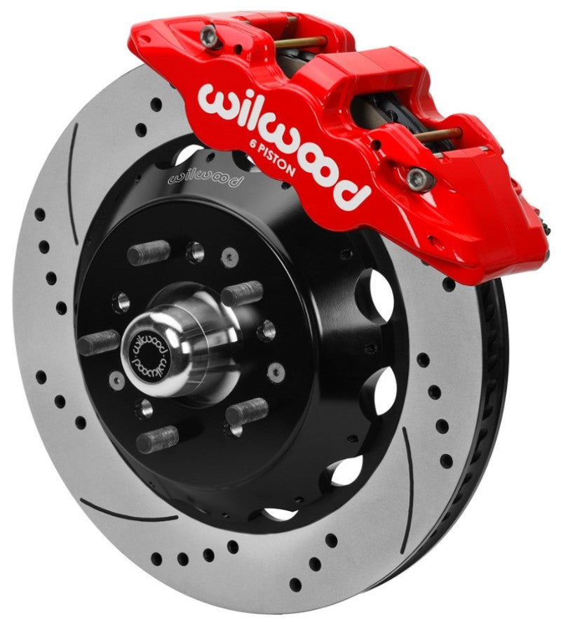 Wilwood Aero6 Big Brake Front Kit 14.00in D/S Red 67-69 Chevrolet Camaro w/ Wilwood AFX Pro Spindle Wilwood