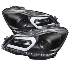 Load image into Gallery viewer, Spyder Mercedes Benz W204 C-Class 12-13 Projector Halogen Model- DRL Blk PRO-YD-MBW20412-DRL-BK - eliteracefab.com