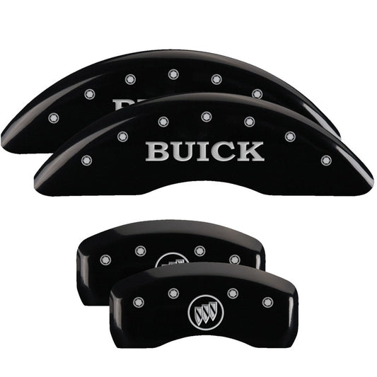MGP 4 Caliper Covers Engraved Front & Rear MOPAR Black finish silver ch MGP
