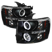 Load image into Gallery viewer, Spyder Chevy Silverado 1500 07-13 Projector Headlights CCFL Halo LED Blk PRO-YD-CS07-CCFL-BK - eliteracefab.com