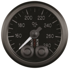 Load image into Gallery viewer, Autometer Stack Instruments 52mm 140-280 Deg F 1/8in NPTF Male Pro Control Oil Temp Gauge - Black - eliteracefab.com