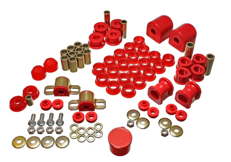 Energy Suspension 91-94 Nissan Sentra/NX1600/2000 Red Hyper-Flex Master Bushing Set - eliteracefab.com