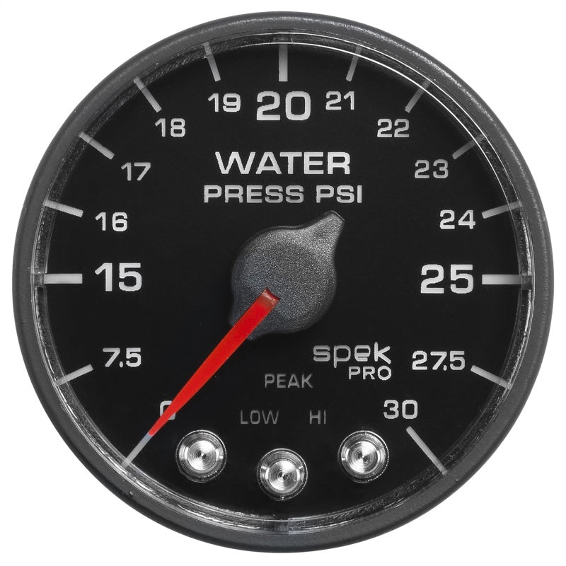 Autometer Spek-Pro - Nascar 2-1/16in Water Press 0- 30 psi Bfb