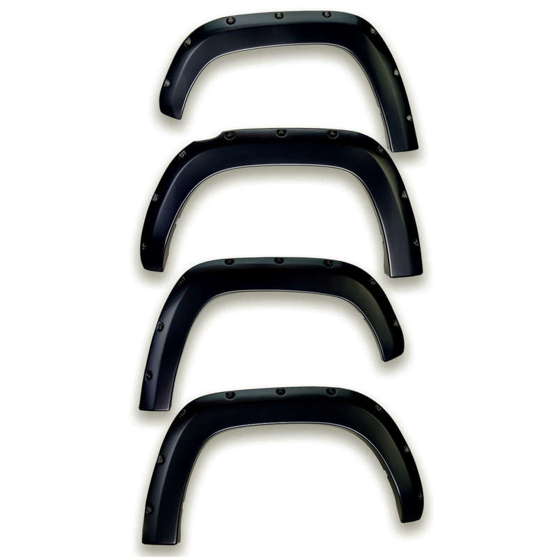 EGR 14+ Chev Silverado 6-8ft Bed Bolt-On Look Color Match Fender Flares - Set - Black - eliteracefab.com