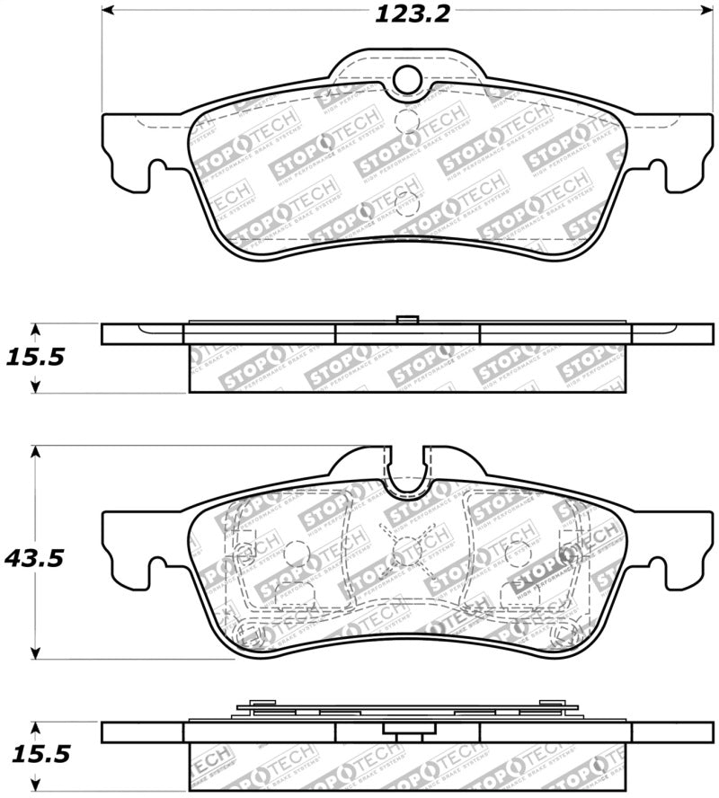 STOPTECH PERFORMANCE 02-06 MINI REAR BRAKE PADS, 309.10600 - eliteracefab.com