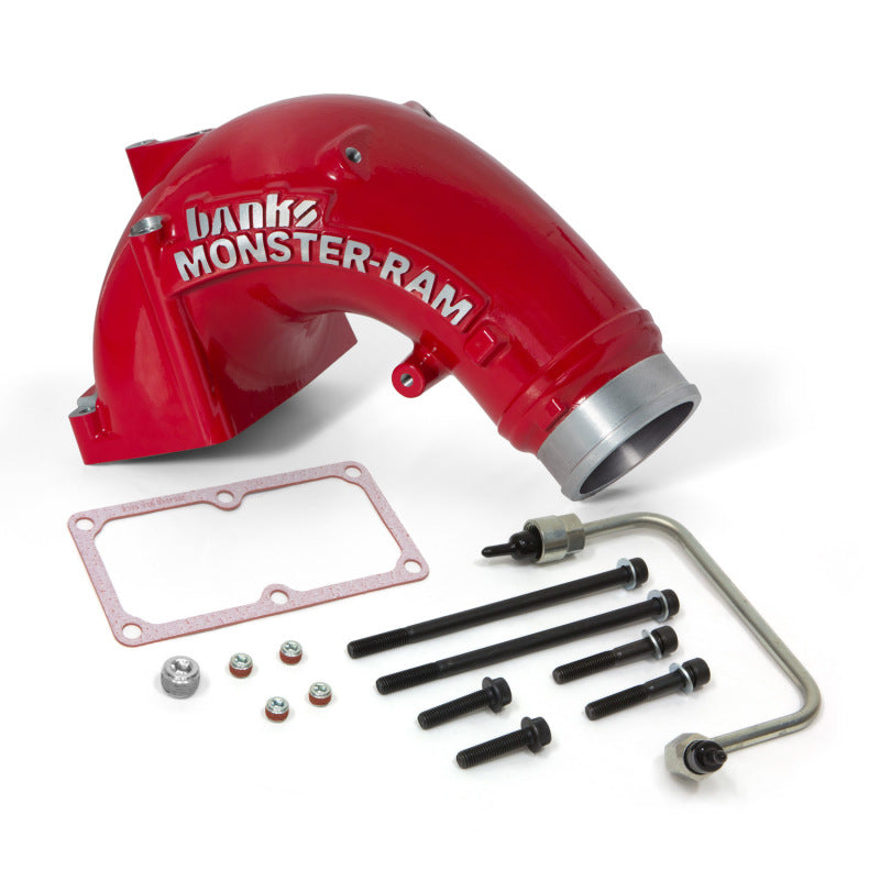 Banks Power 07.5-17 Ram 2500/3500 6.7L Diesel Monster-Ram Intake System w/ Fuel Line 3.5in Red - eliteracefab.com