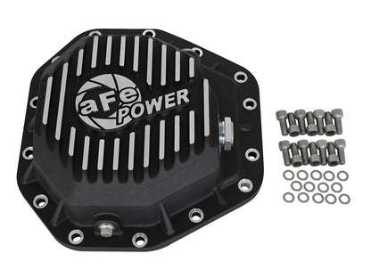 aFe Power Pro Ser Rear Diff Cover Black w/Mach Fins 2017 Ford Diesel Trucks V8-6.7L(td) Dana M275-14 - eliteracefab.com