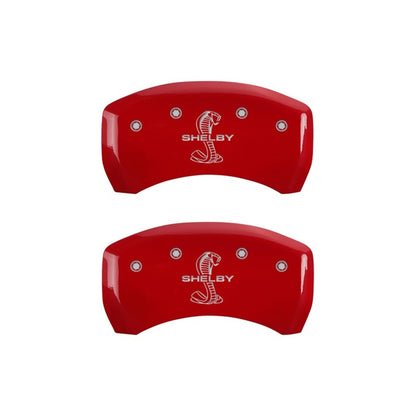 MGP Rear set 2 Caliper Covers Engraved Rear Tiffany Snake Red finish silver ch MGP