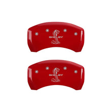 Load image into Gallery viewer, MGP Rear set 2 Caliper Covers Engraved Rear Tiffany Snake Red finish silver ch MGP