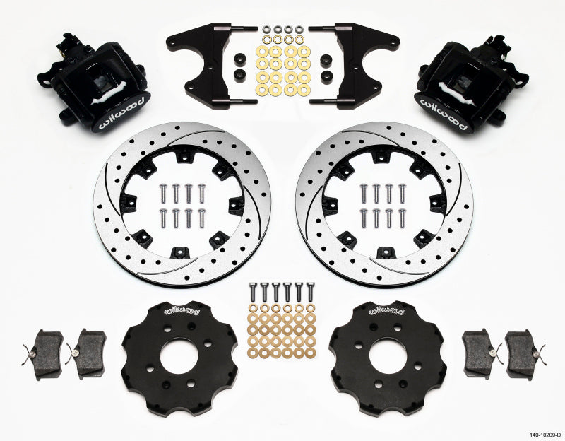 Wilwood Combination Parking Brake Rear Kit 12.19in Drilled Civic / Integra Drum 2.46 Hub Offset Wilwood