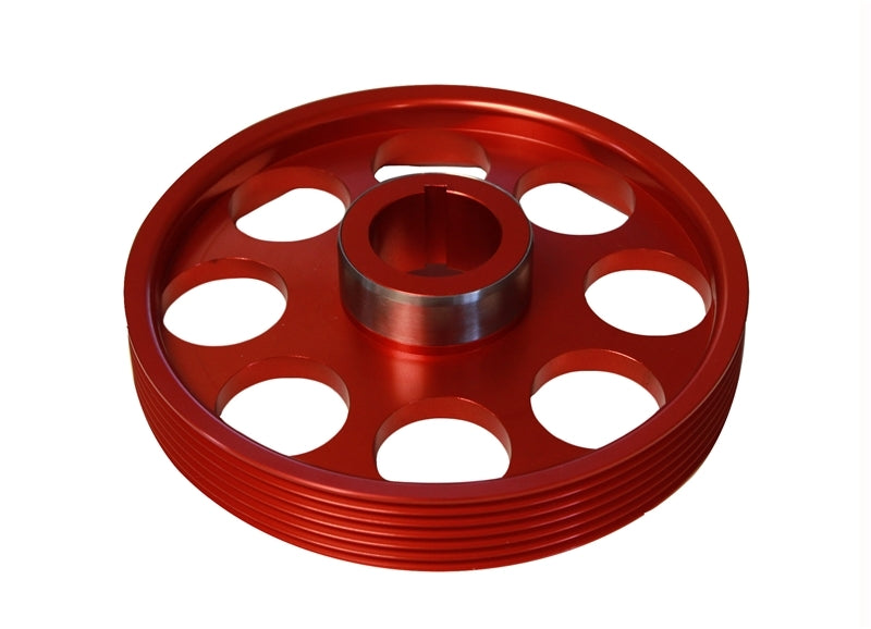 Torque Solution Lightweight Crank Pulley (Red): Hyundai Genesis Coupe 3.8 2010+ Torque Solution