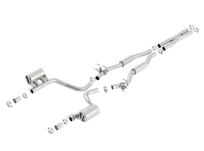 Borla 2015 Dodge Challenger SRT/392 Hemi 6.4L V8 S-TYPE Catback Exhaust w/ Valves Factory Bezel - eliteracefab.com