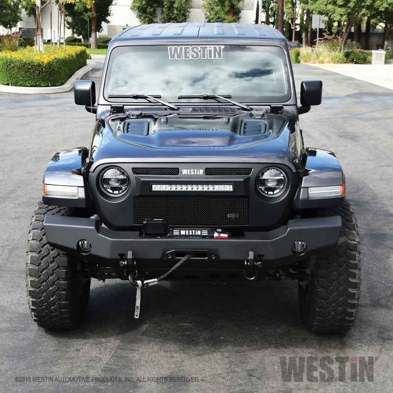 Westin 18-20 Jeep Wrangler JL WJ2 Full Width Front Bumper - Textured Black - eliteracefab.com