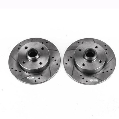 Power Stop 99-02 Volkswagen Cabrio Rear Evolution Drilled & Slotted Rotors - Pair PowerStop