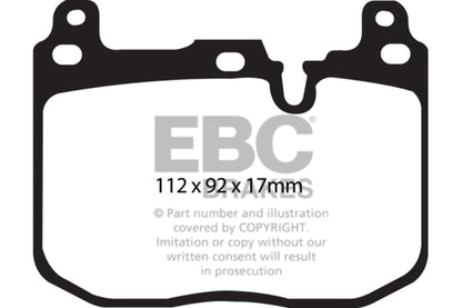 EBC 14+ BMW 228 Coupe 2.0 Turbo Brembo calipers Greenstuff Front Brake Pads - eliteracefab.com