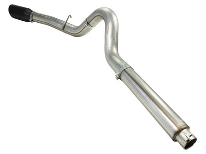 aFe MACHForce XP 5in DPF-Back Stainless Steel Exh Sys, Black tip,Ford Diesel Trucks 08-10 V8-6.4L aFe