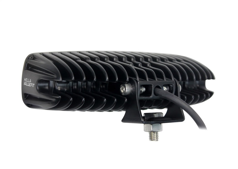 Hella Value Fit Mini 6in LED Light Bar - Flood Beam Pedestal - eliteracefab.com