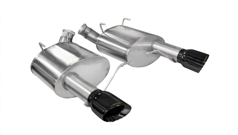 Corsa 11-14 Ford Mustang GT/Boss 302 5.0L V8 Black Xtreme Axle-Back Exhaust - eliteracefab.com