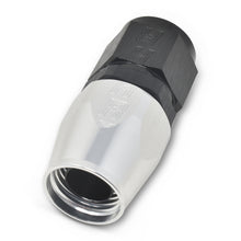 Load image into Gallery viewer, Russell Performance -4 AN Black/Silver Straight Full Flow Hose End