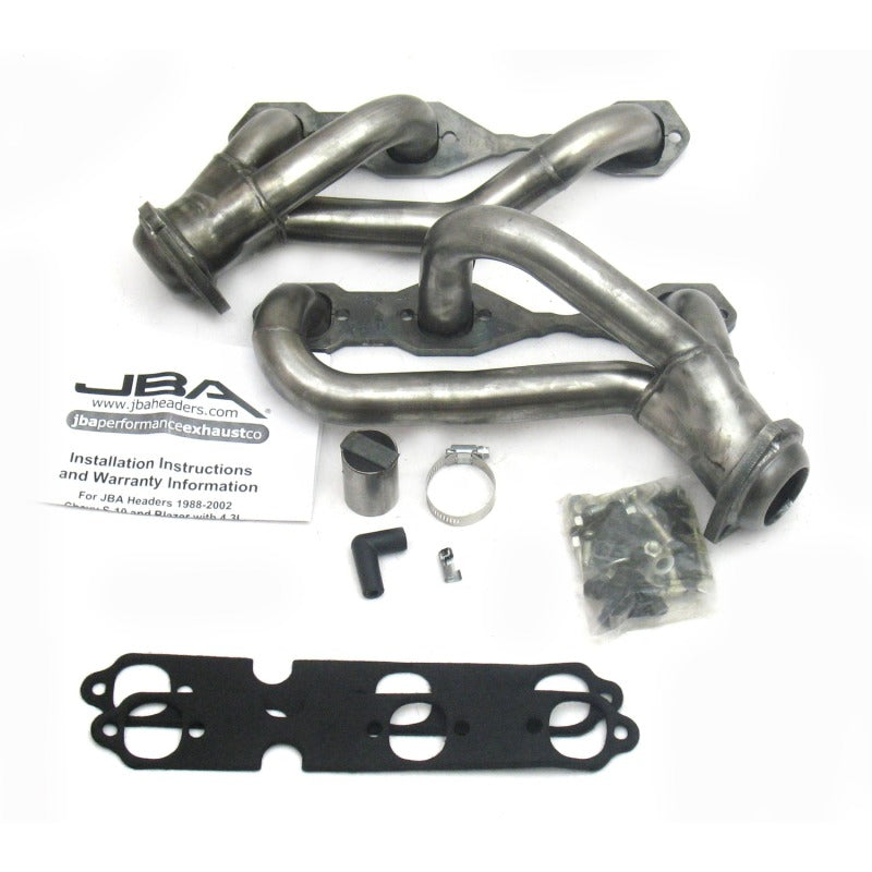 JBA 88-95& 02-03 GM S-Truck 4.3L V6 2WD 1-1/2in Primary Raw 409SS Cat4Ward Header JBA