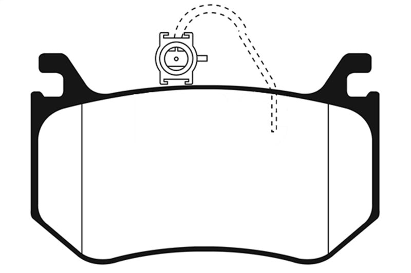 EBC 2016+ Alfa Romeo Giulia 2.9L Twin Turbo Yellowstuff Rear Brake Pads - eliteracefab.com