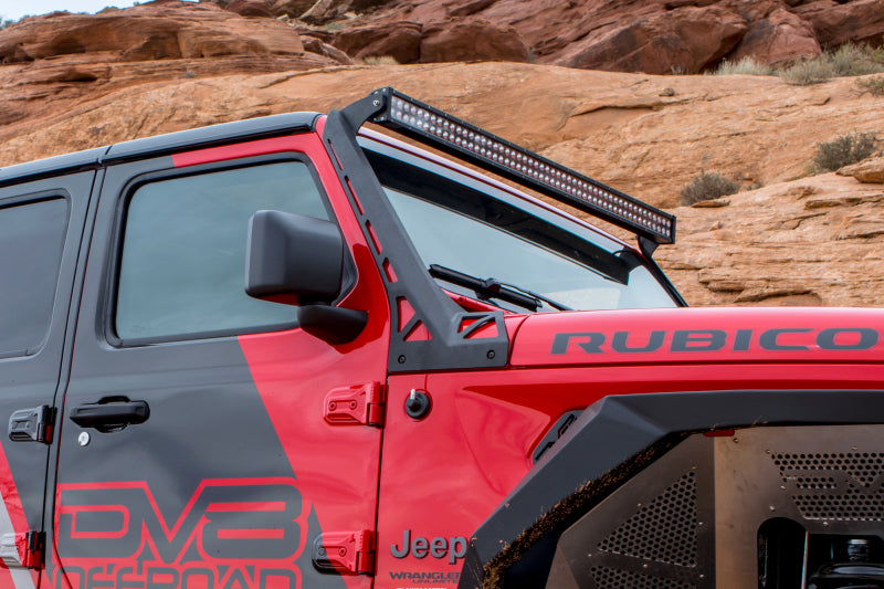 DV8 Offroad 2018+ Jeep Wrangler JL Over Windshield Light Bar Bracket - eliteracefab.com