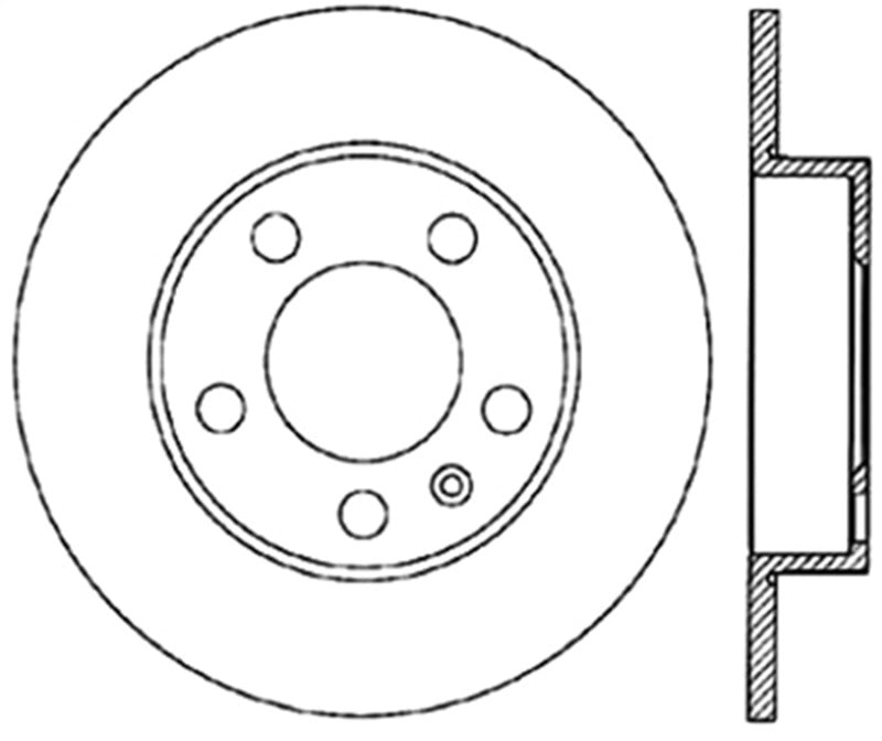 StopTech 98-11 Volkswagen Beetle Sport Slotted & Drilled Rear Right Cryo Rotor Stoptech