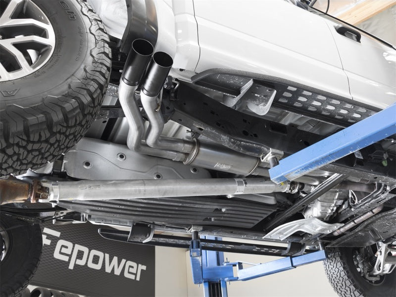 aFe POWER Rebel Series 3in 409 SS Cat Back Exhaust w/ Black Tips 17 Ford F-150 Raptor V6-3.5L - eliteracefab.com