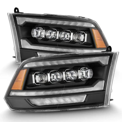 AlphaRex 880555 09-18 Dodge Ram 2500 NOVA LED Proj Headlights Plank Style Design Black w/ Activation Light AlphaRex