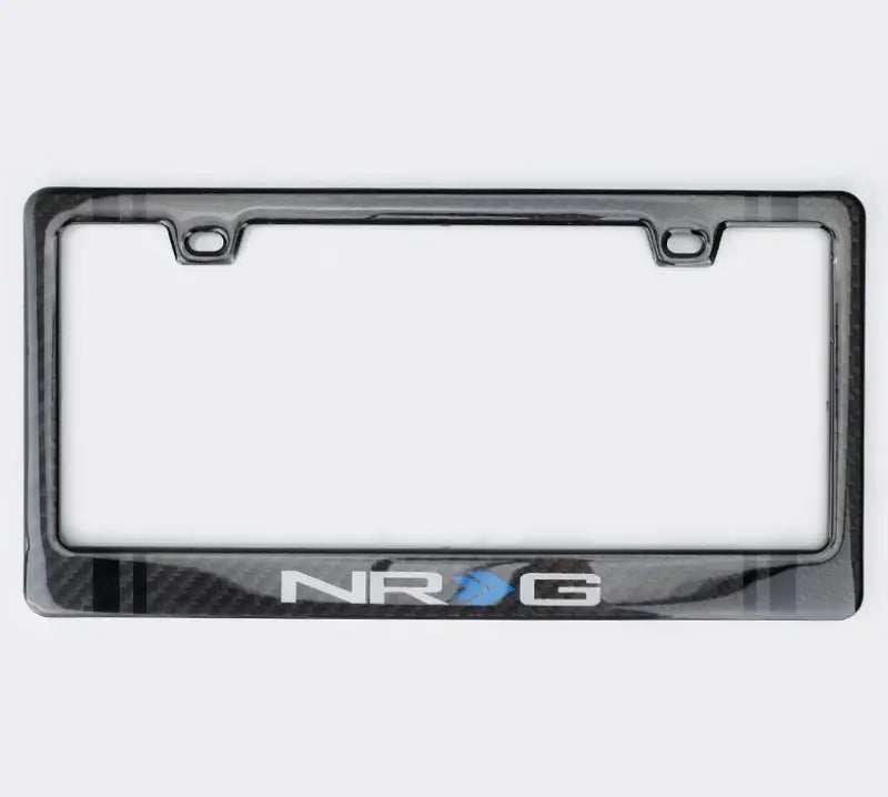 NRG Carbon License Plate Frame/ Fiber Poly Dip Finish Wet w/ NRG Logo - eliteracefab.com