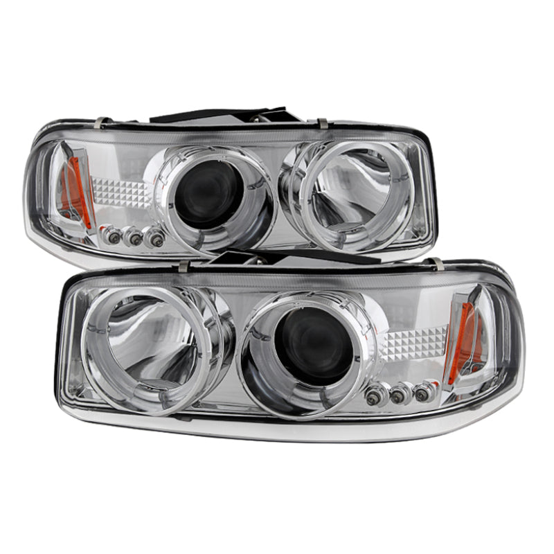 Spyder GMC Sierra 1500/2500/3500 99-06 Projector Headlights LED Halo LED Chrome PRO-YD-CDE00-HL-C - eliteracefab.com