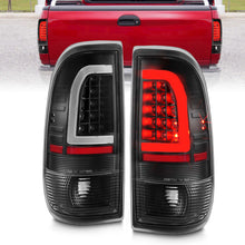 Load image into Gallery viewer, ANZO 1997-2003 Ford F-150 LED Tail Lights w/ Light Bar Black Housing Clear Lens - eliteracefab.com