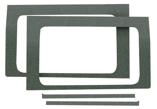 DEI 18-23 Jeep Wrangler JL 2-Door Boom Mat Rear Side Window Trim - 2 Piece - Gray DEI