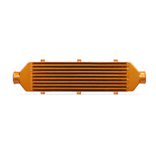 Load image into Gallery viewer, Mishimoto Universal Gold Z Line Intercooler Overall Size: 28x8x3 Core Size: 21x6x2.5 Inlet / Outlet - eliteracefab.com