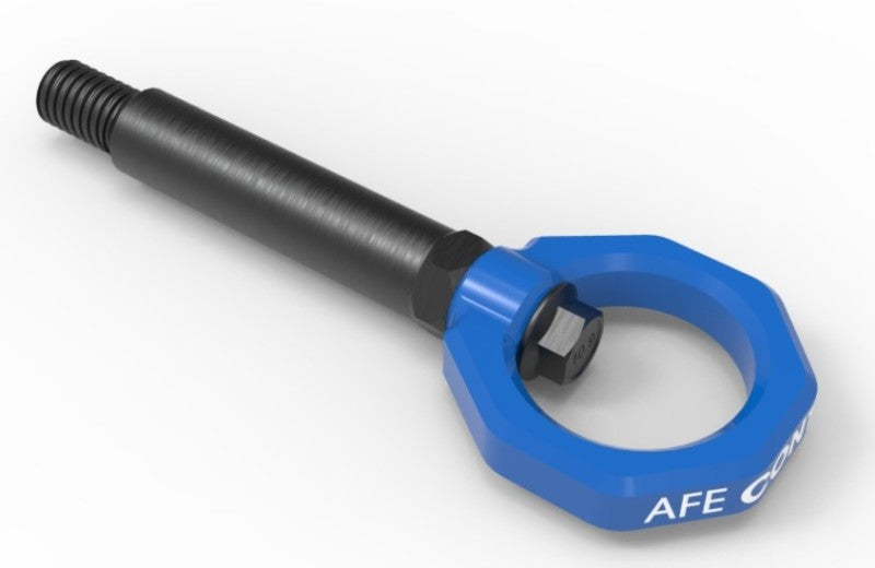 aFe Control Rear Tow Hook Blue BMW F-Chassis 2/3/4/M - eliteracefab.com